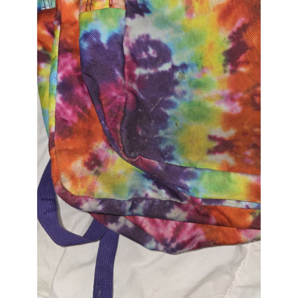 Jansport trans brand tie dye full size rainbow backpack bookbag bag tote purse! - Picture 2 of 8